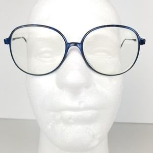 Vintage Blue Marchon Marbled Eyeglasses